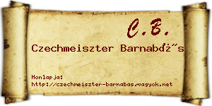 Czechmeiszter Barnabás névjegykártya