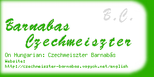 barnabas czechmeiszter business card